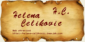 Helena Čeliković vizit kartica